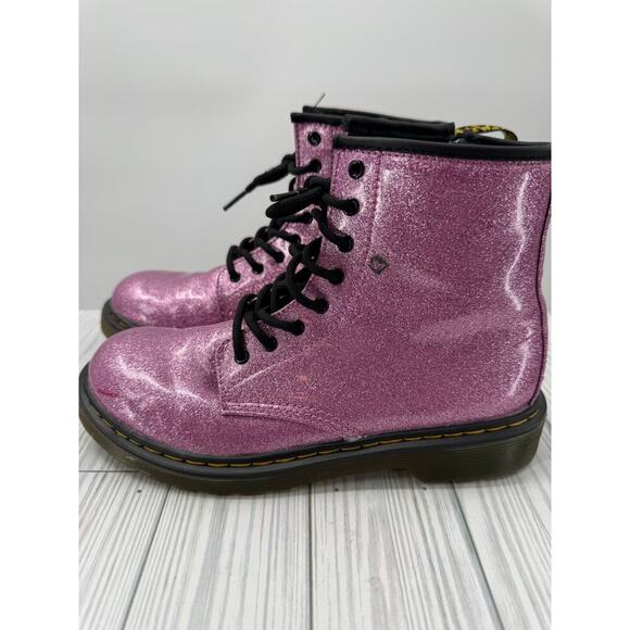 Dr. Martens 1460J Pink Glitter Side Zip Combat Boots Women's Size 5 Men's Size 4 - Picture 6 of 11